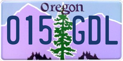 OR license plate 015GDL