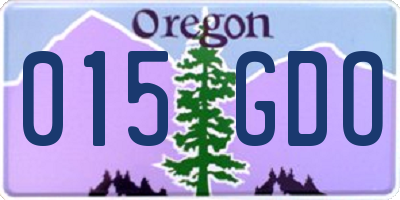 OR license plate 015GDO