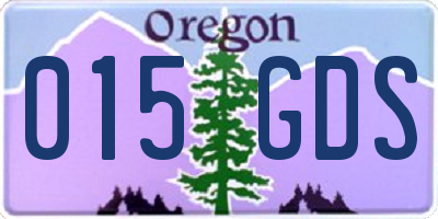 OR license plate 015GDS