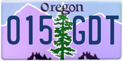 OR license plate 015GDT