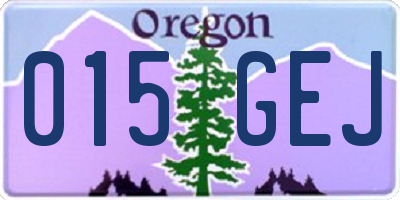 OR license plate 015GEJ