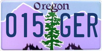 OR license plate 015GER