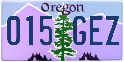 OR license plate 015GEZ
