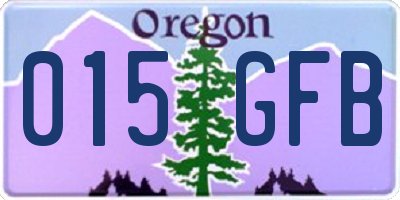 OR license plate 015GFB