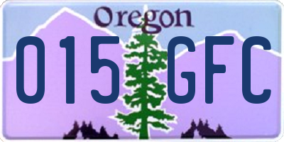OR license plate 015GFC