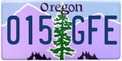OR license plate 015GFE