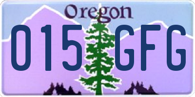 OR license plate 015GFG