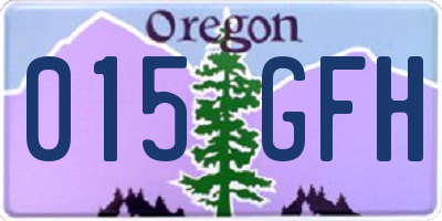 OR license plate 015GFH