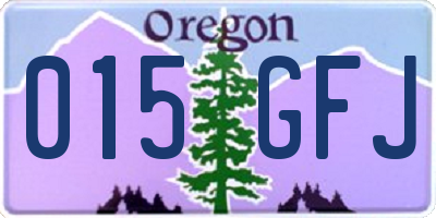 OR license plate 015GFJ