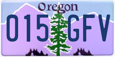 OR license plate 015GFV