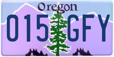 OR license plate 015GFY