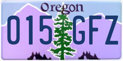 OR license plate 015GFZ