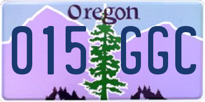 OR license plate 015GGC