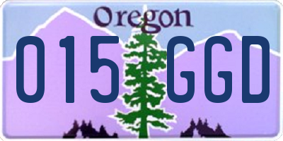 OR license plate 015GGD