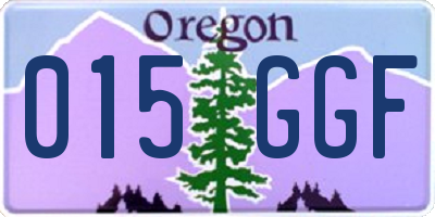 OR license plate 015GGF
