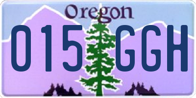 OR license plate 015GGH