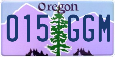 OR license plate 015GGM