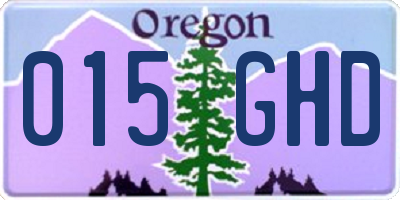 OR license plate 015GHD