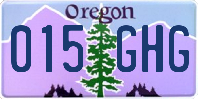 OR license plate 015GHG
