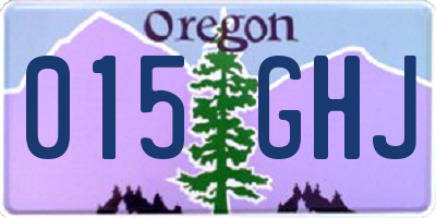 OR license plate 015GHJ