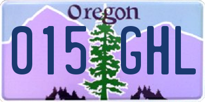 OR license plate 015GHL