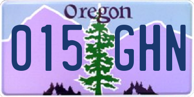 OR license plate 015GHN