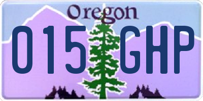 OR license plate 015GHP