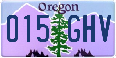 OR license plate 015GHV