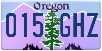 OR license plate 015GHZ
