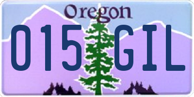 OR license plate 015GIL