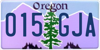 OR license plate 015GJA