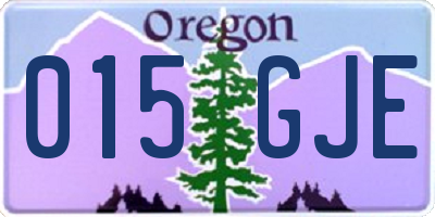 OR license plate 015GJE
