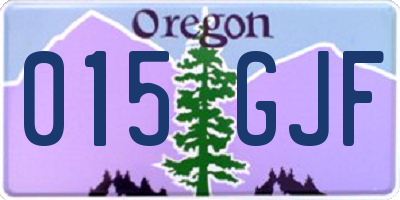 OR license plate 015GJF