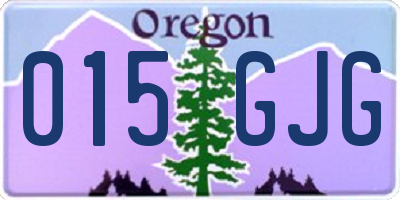 OR license plate 015GJG