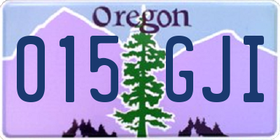OR license plate 015GJI
