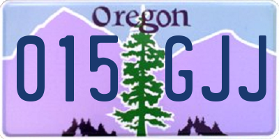 OR license plate 015GJJ