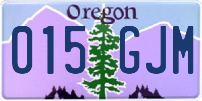 OR license plate 015GJM