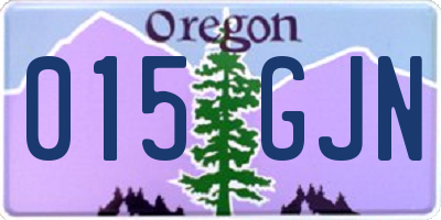 OR license plate 015GJN