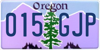 OR license plate 015GJP