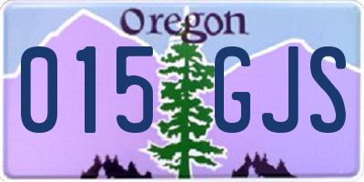 OR license plate 015GJS