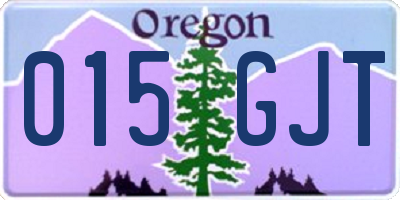 OR license plate 015GJT