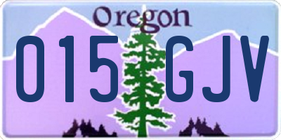 OR license plate 015GJV