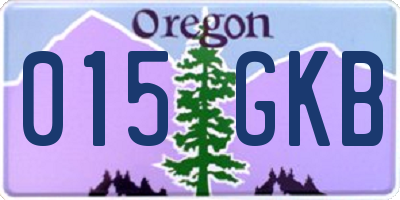 OR license plate 015GKB
