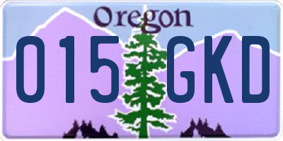 OR license plate 015GKD