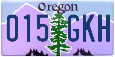 OR license plate 015GKH