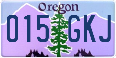 OR license plate 015GKJ