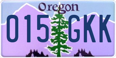 OR license plate 015GKK