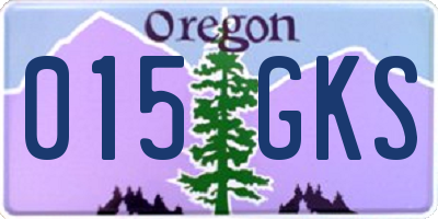OR license plate 015GKS