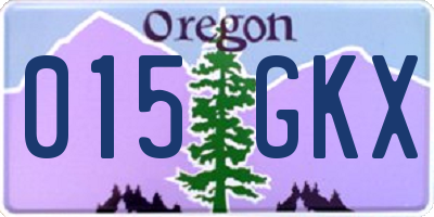 OR license plate 015GKX