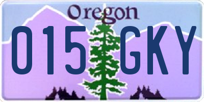 OR license plate 015GKY